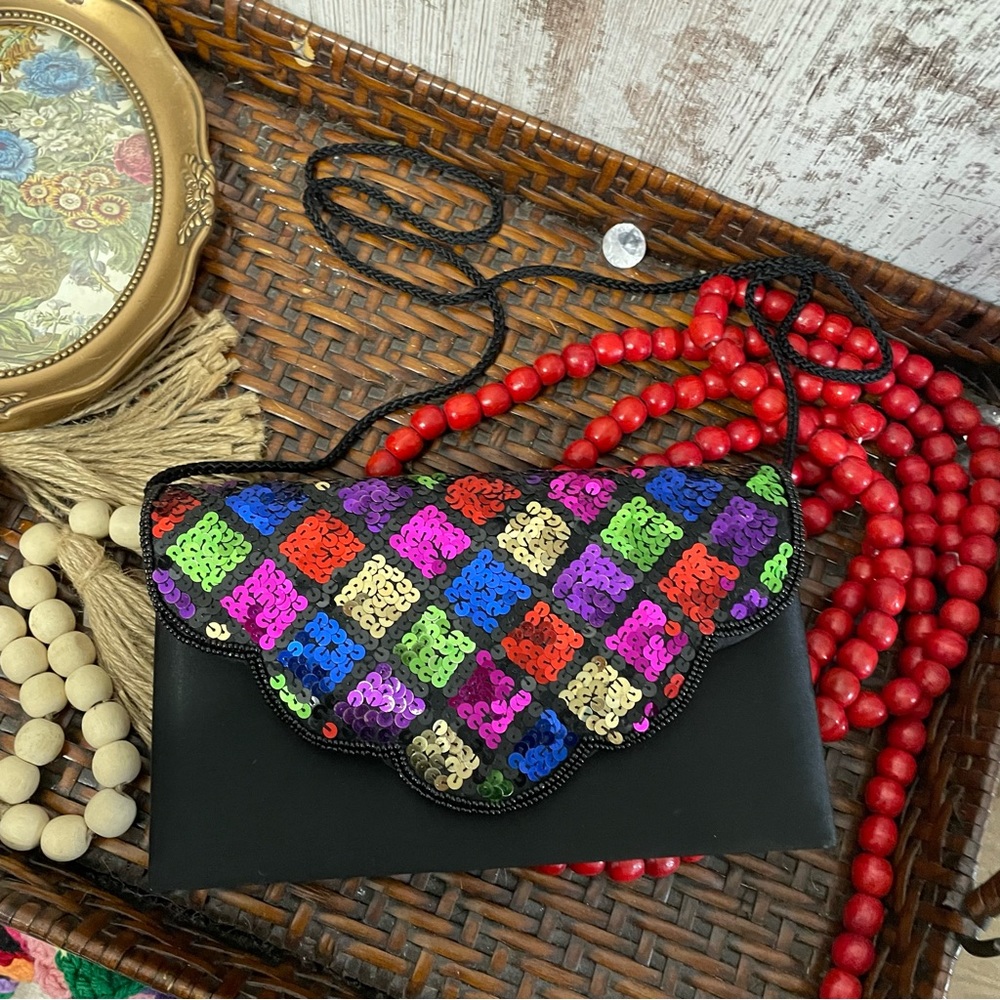 Vintage Stefani 80’a sequin crossbody